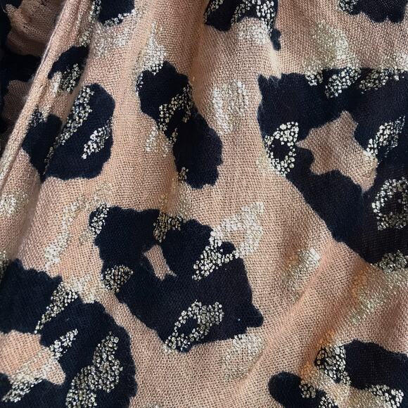 Charming Charlie Animal Print Gold Foil Infinity Loop Scarf Wrap Leopard Snood - Picture 8 of 14